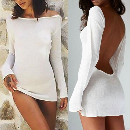womens backless dress