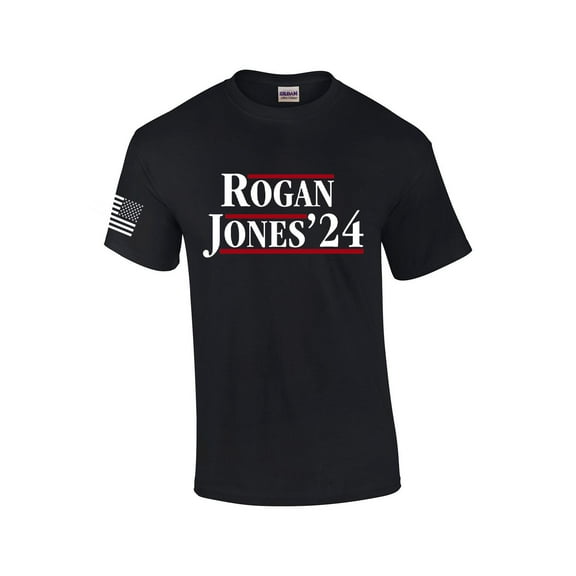 Rogan Jones '24 Funny Political Mens Short Sleeve T-shirt Graphic Tee-Black-small