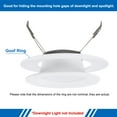 thumbnail image 3 of Uxcell 7.8" ID 9.4" OD Goof Rings for Recessed Light Gloss White Goof Trim Ring for Ceiling Wall Can Downlights, 3 of 6