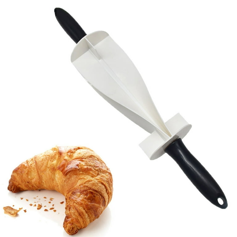 Bueautybox Croissant Cutter- Roller Slices Perfect Shaped Pastry Dough for Homemade Croissants in Minutes, Size: 36.4, White