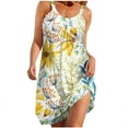 thumbnail image 2 of Babysbule Summer Dresses for Women Summer Printed Sleeveless Scoop Neck Sexy Sundress Casual Flowy Swing Beach Dresses, 2 of 4