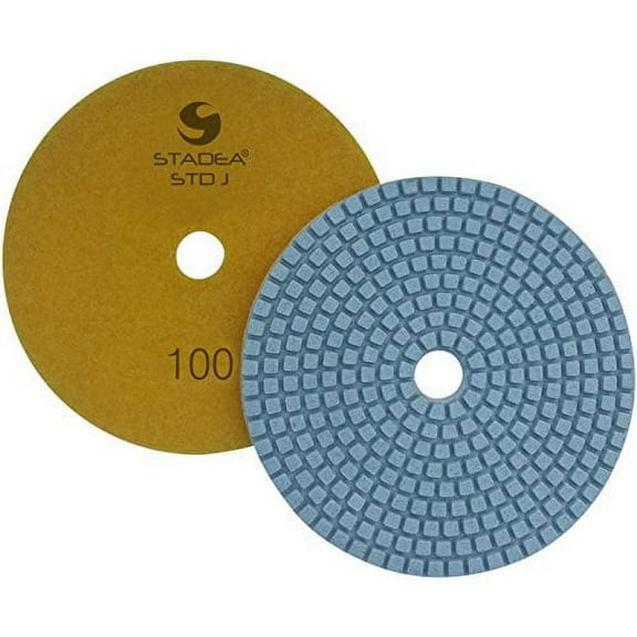 Stadea PPW193D Diamond Polishing Pads 5 Inch - For Concrete Terrazzo Marble Granite Countertop Floor Wet Polishing, Grit 100