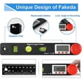thumbnail image 4 of Digital Angle Finder, 0~999 Digital Protractor Ruler Bubble Level Goniometer Electronic 230mm Inclinometer, 4 of 5