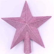 FXMLRLK 1 Pieces 7.87 Inch Glitter Christmas Star Tree Topper for Holiday Decorations, Small Christmas Tree Topper Xmas Tree Topper Ornaments for Christmas Tree Decoration, Blue