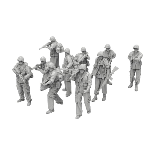 10 maquetas de diorama a escala 1:72 sin pintar, figuras de personas en miniatura para juegos, de arena, manualidades y pasatiempos.