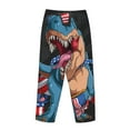 thumbnail image 5 of Kll Womens Blue Dinosaur Print Pajama Pants Soft Pajama Bottoms For Women Cozy Lounge Pants, 5 of 9