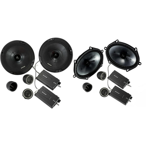 Kicker 46CSS674 CS-Series CSS67 6.75-Inch (165mm) Component System with .75-inch tweeters w/ 46CSS684 6x8" Component Bundle