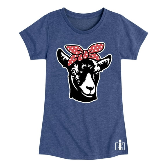 Case IH - Goat With Polkadot Bandana - Youth Girls Short Sleeve Graphic T-Shirt
