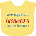 thumbnail image 3 of Inktastic What Happens at Grandma's Boys or Girls Baby Bib, 3 of 4