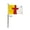 4 x 6 inch Plastic Stick Flag, variant on AGAS Nunavut Canada Flag 3 x 5 ft Double Stitched Hem 100% Polyester Plated Grommets Indoor Canadian Province of Nunavut Flag