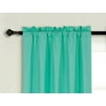 thumbnail image 2 of 1 Set R64 curtain blackout thermal rod pocket panel solid mint color room darkening treatment window for bedroom or any room size 35" wide X 63" length, 2 of 3