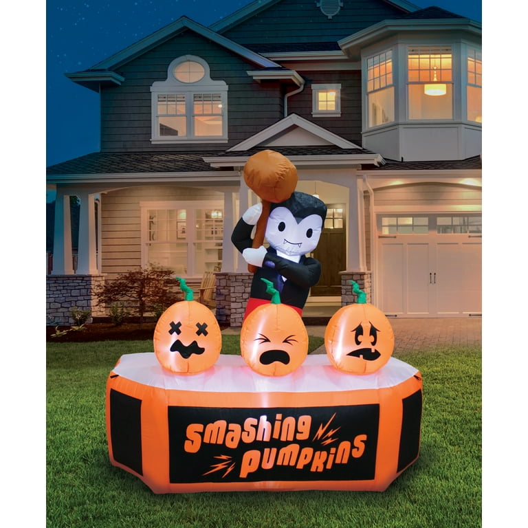 A Holiday Company 5ft Inflatable Smashing Pumpkins, 5 ft