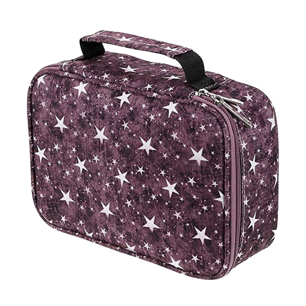 72 Estuche para lápices de gran capacidad Portalápices con cremallera Organizador de 36 ranuras Bolsa de papelería para útiles escolares , ROJO Gloria Estuche