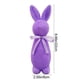 thumbnail image 3 of Decoraciones de Pascua, Adornos de Pascua, Regalos de Pascua Figura de conejo de pie con lazo flocado con temática de Pascua Adornos de espuma, 3 of 7