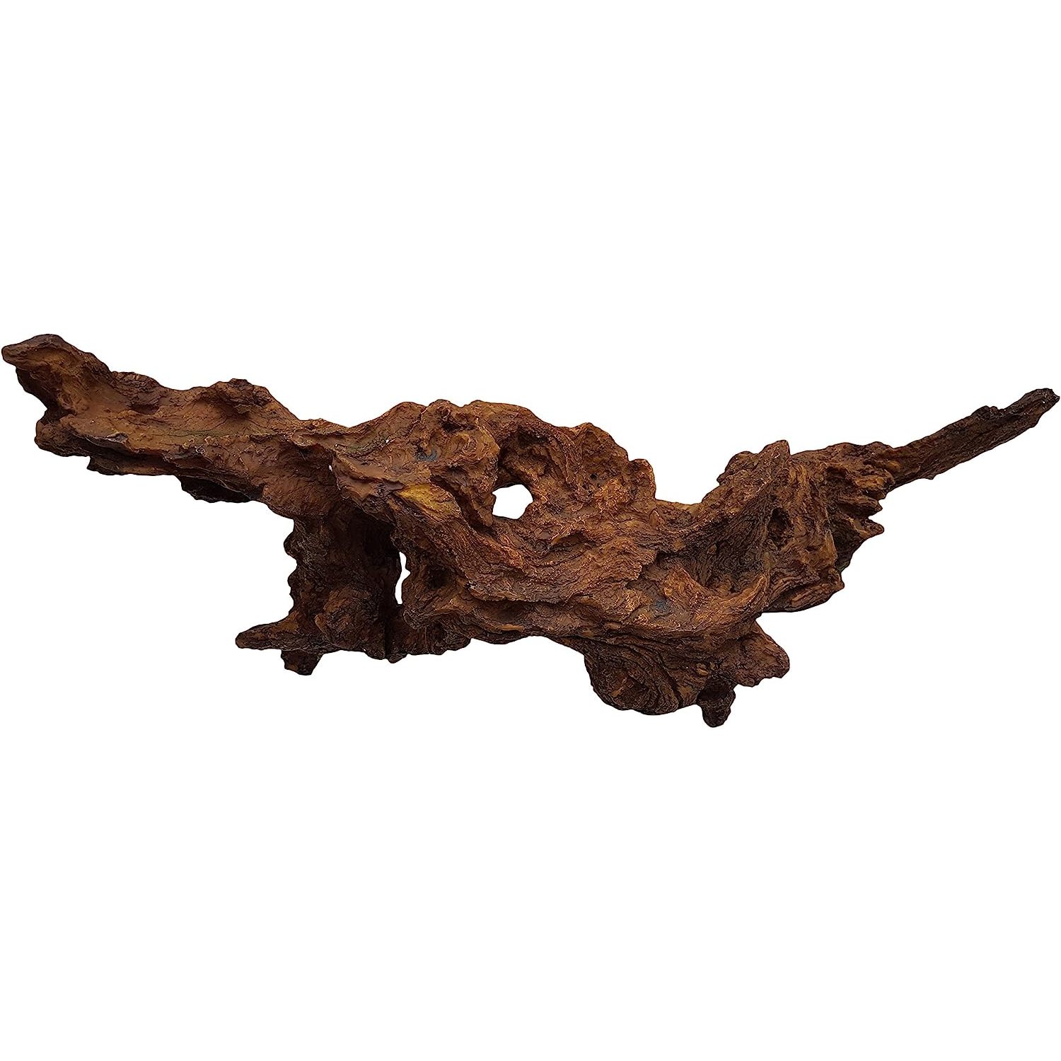 Giant Artificial Brown Wood Aquarium Decor, Resin Driftwood Fish Tank Ornament Artificial