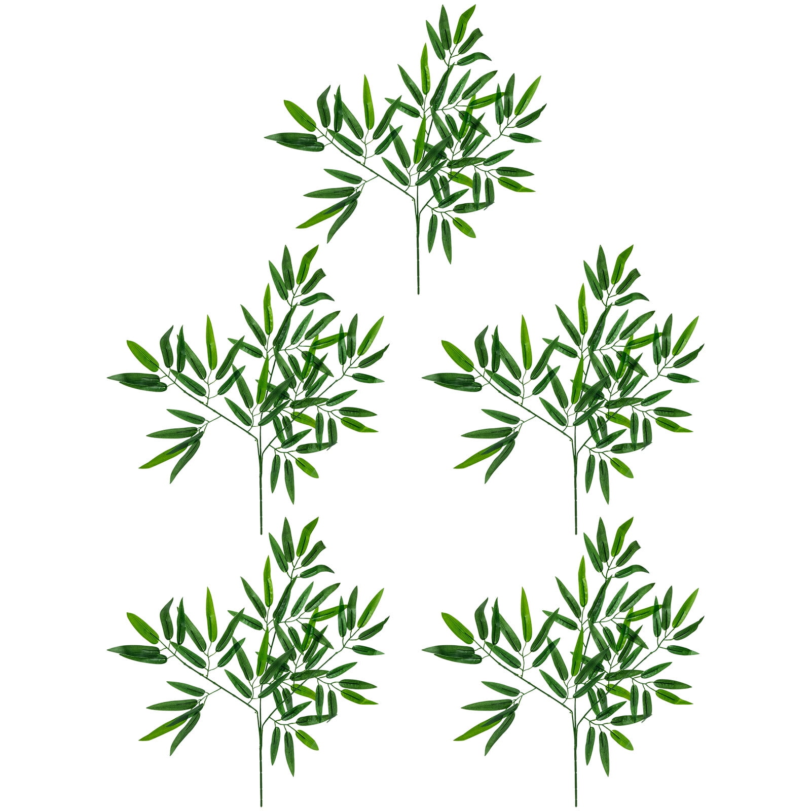 5pcs Fake Bamboo Leaves False Bamboo Branches Sewer Pipe Home Beautification Decoration