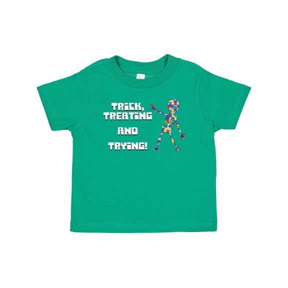 Inktastic Trick Treating and Trying Autism Awareness with Zombie Boys or Girls Baby T-Shirt