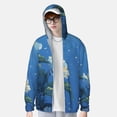 thumbnail image 2 of Fotbe Hibiscus Flowers Calm Water Chaqueta con Protección Solar UPF 50+ para Hombre y Mujer, Camisa con Capucha y Bolsillos-Small, 2 of 7