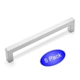 thumbnail image 1 of 5 Pack - Cosmas 14777-128SN Satin Nickel Modern Cabinet Hardware Handle Pull - 5" Inch (128mm) Hole Centers, 1 of 1