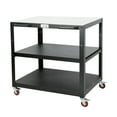 thumbnail image 1 of Feasto Table de Grillade à 3 Étagères, Four à Pizza Extérieur avec Roues, Grande Table de Préparation en Acier Inoxydable 304 Support de Four à Pizza, Chariot en Métal sur Roues pour Ooni, Blackstone, 1 of 5