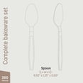 thumbnail image 2 of Bakken 360-Piece Spoons Heavy Duty Disposable Cutlery Set, Heat-Resistant, Reusable Clear Plastic Utensils, 2 of 4