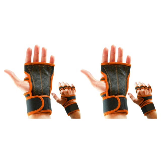 Redempat 2pieces Stay Cool And Comfortable With Multifunctional Gym Gloves Breathable Orange S 2Set