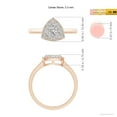 thumbnail image 4 of ANGARA Natural Trillion Composite Diamond Halo Ring in 14K Rose Gold for Women (Size-3.3mm| Color-I-J| Clarity-I1-I2) | April Birthstone, Anniversary, Jewelry Gift for Women | Natural Diamond Ring, 4 of 8