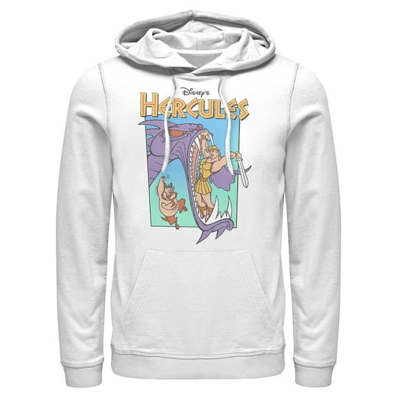 Men's Hercules Hydra Monster  Pull Over Hoodie White 3X Large