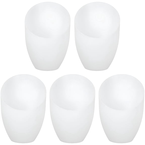 HIBIBUD 5 Pcs Desk Light Lamp Shades for Floor Lamps,Plastic Lamp Shade,Durable Lamp Shade,Angled Horseshoe Lampshade,Table Decoration,White