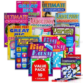 5-Pack Large Print Word Search Books For Adults - Travel-Size Puzzle Books With Bonus Pen, Digest Size 8x5