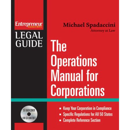 The Operations Manual For Corporations Entrepreneur Legal Guides - 