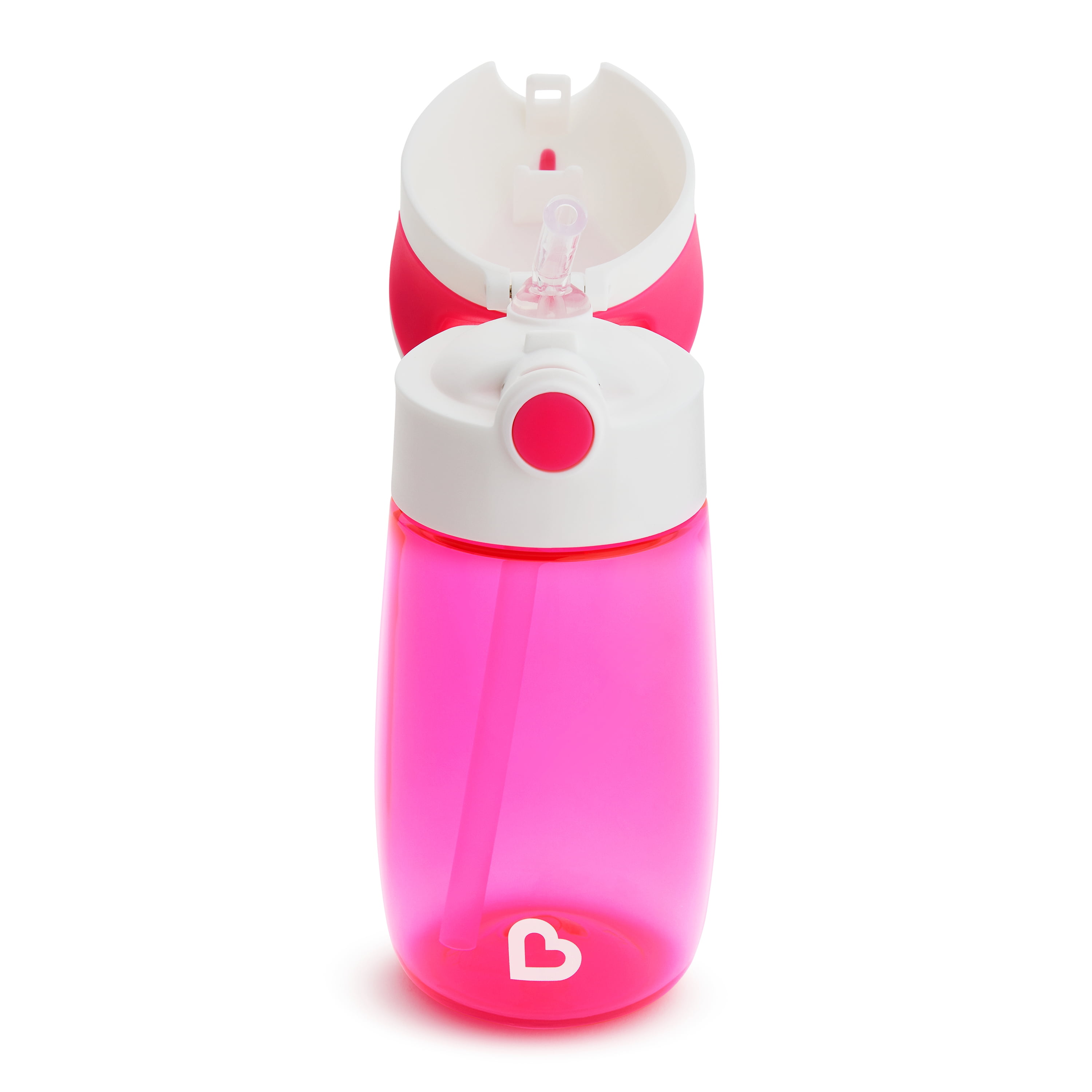 Munchkin® Flip & Go™ Toddler Sippy Cup with Straw, 12 oz, Ultra Durable Tritan Material, Pink, Unisex
