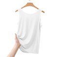 thumbnail image 6 of Ltctricy Womens Sleeveless Pajama Tops Lace Crew Neck Sleep Tank Tops Casual Loose Fit Loungewear Summer Clothing, 6 of 7