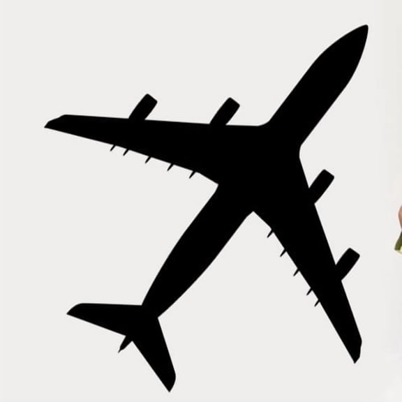 Wallhogs Haynes Silhouette Jet VI Cutout Wall Decal