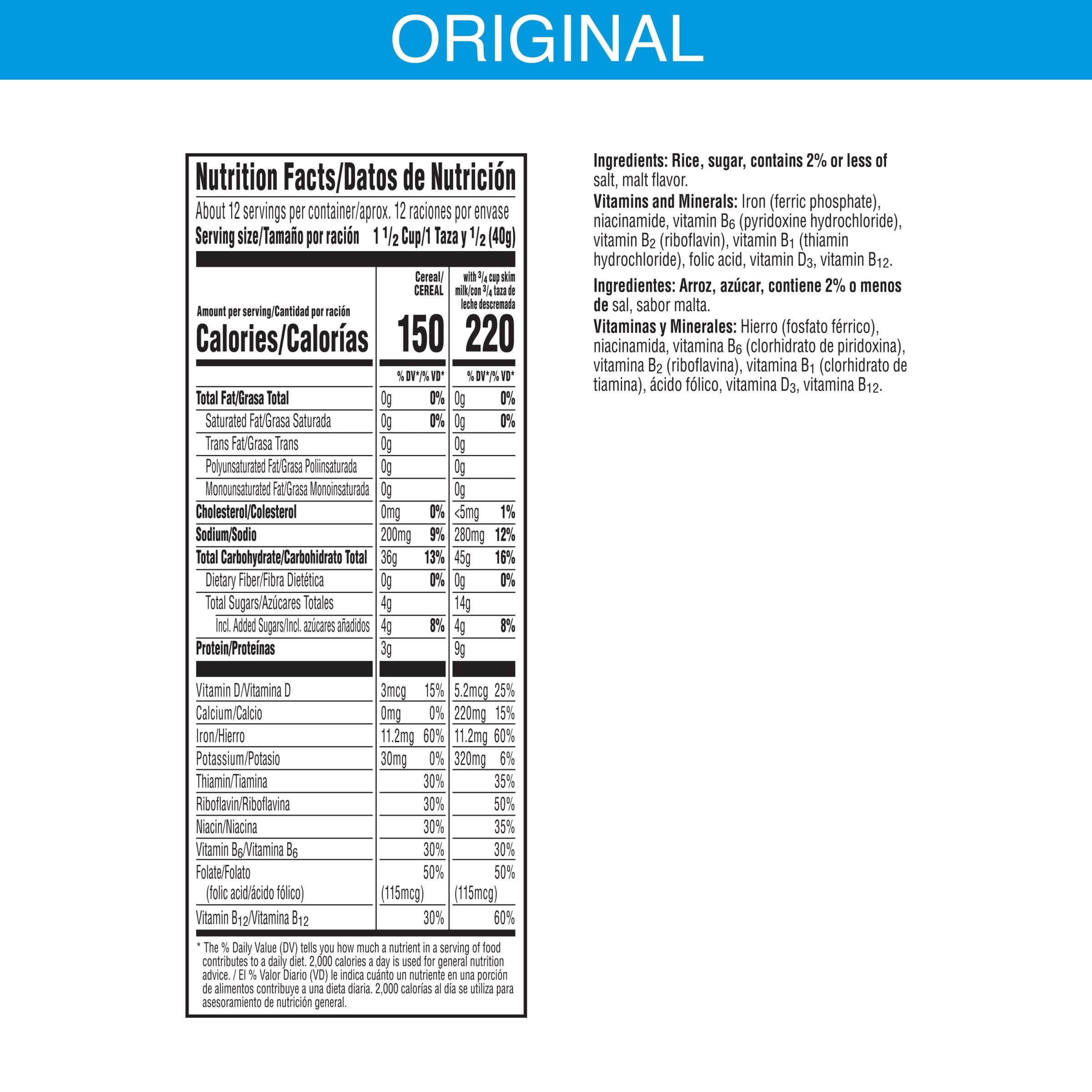 Kellogg's Rice Krispies Original Breakfast Cereal (Pack of 8)