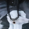 thumbnail image 4 of Vintage Goth Hollow Lace Choker Necklace Star Pendant Necklace Black Lace Choker Necklace Tattoo Necklace Choker Jewelry for Woman Halloween Wedding Party Cosplay Gifts, 4 of 7