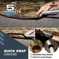 thumbnail image 3 of KNOX Universal 2 Bow Bimini Top Replacement Canvas, 600D Boat Canopy Sun Shade Cover with Storage Boot, Fits Most Small Boats & Inflatable Boats, No Frame Kit, 63" L x 39"-55" W (Camouflage), 3 of 7