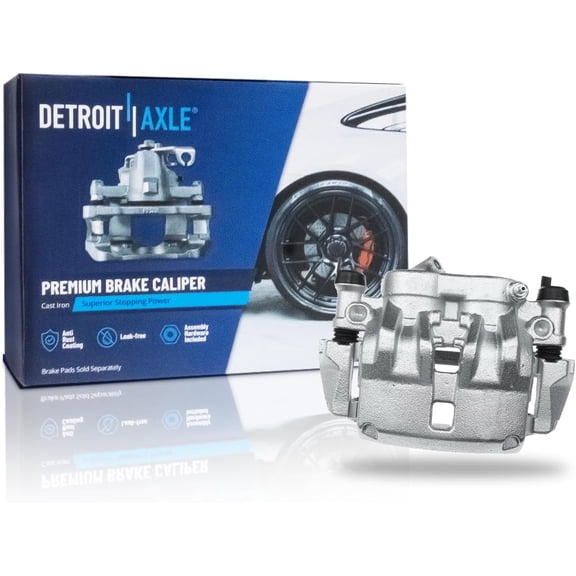 Detroit Axle - Front Right Brake Caliper for Ram Promaster 1500 2500 3500 2014-2022, Brake Caliper w/Bracket 2015 2016 2017 2018 2019 2020 2021 Promaster 1500 2500 3500, Replacement Brake Caliper