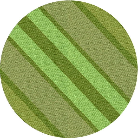 Ahgly Company Indoor Round Patterned Hummingbird Green Area Rugs, 7' Round