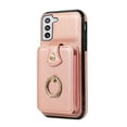 thumbnail image 5 of Compatible with Samsung Galaxy S22 Wallet Case, PU Leather Case with Card Holder, 360° Rotation Ring Kickstand, Shoulder Strap, Magnetic Snap Protective Case Designed for S22, Rosegold, 5 of 7