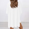 thumbnail image 6 of Cagogo Women's 2 Piece Shorts Set Casual Summer Cruise Outfits Loose Round Neck Short Sleeve Tops Comfy Pants Matching Lounge Sets Airport Travel Clothes, White XL, 6 of 9