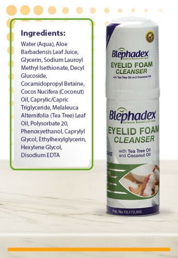 Blephadex Eyelid Foam Cleanser Dry Eye Relief Tea Tree Coconut Oil 50ml