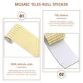 thumbnail image 3 of LABSERRON 5pcs Mosaic Wall Tile Stickers Mirror Decorative Sticker Golden Moisture-Resistant for Living Room, 3 of 7