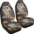 thumbnail image 3 of XYZCANDO Stylish Front Car Seat Covers featuring Autumn Owl Print - Durable Breathable Protector For All Seasons, 3 of 10