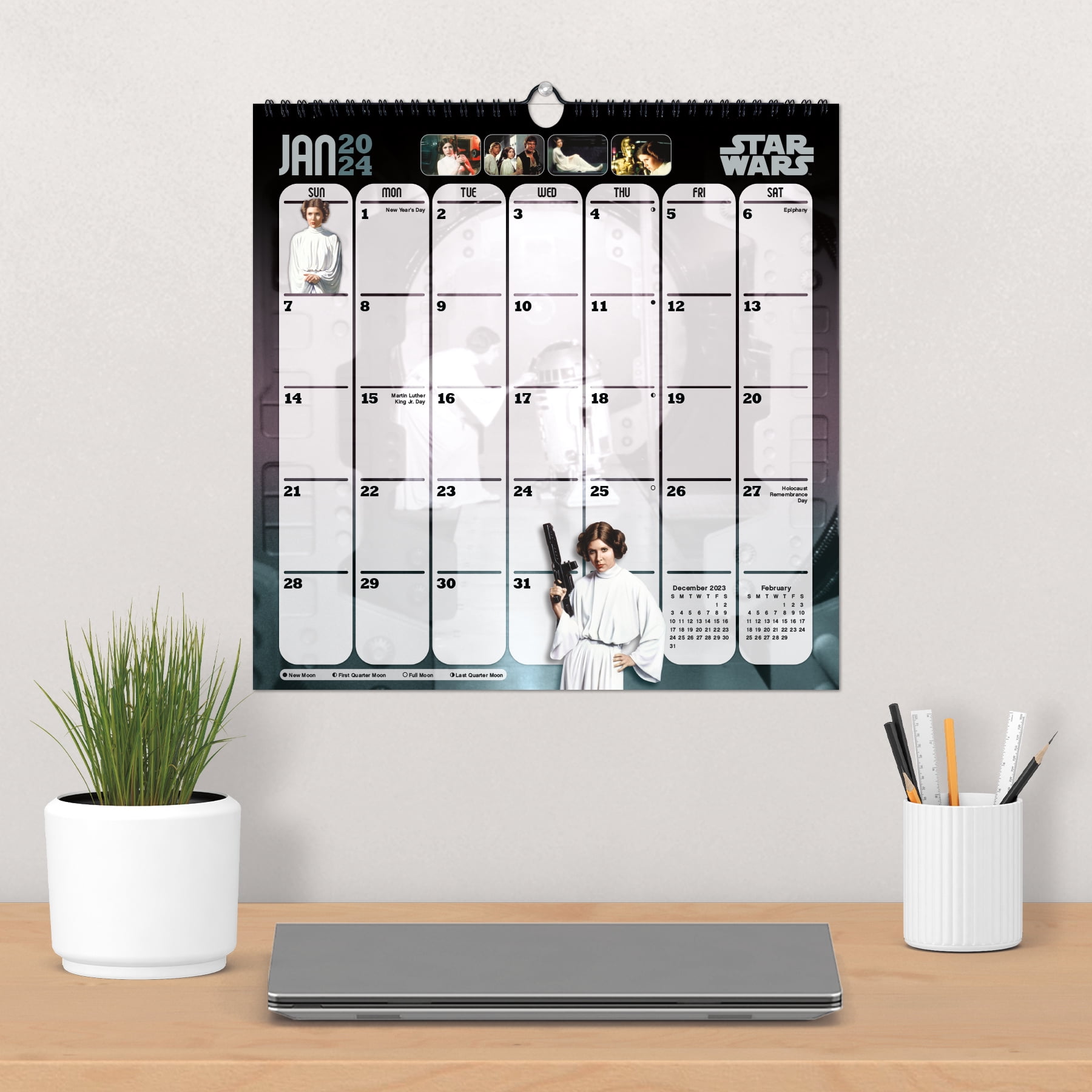 Trends International 2024 Star Wars: Saga Spiral Wall Calendar