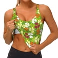 thumbnail image 3 of Uemuo St. Patrick's Day3 Pattern Women's Sports Bra - High Impact Support, Breathable, and Comfortable Athletic Bra for Running, Yoga, and Workouts, 3 of 9