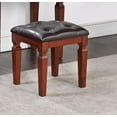 thumbnail image 5 of DeeHome Traditional Formal Cherry Color Vanity Set w Stool Storage Drawers 1pc Bedroom Furniture Set Tufted Seat Stool, 5 of 9