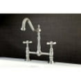 thumbnail image 2 of Kingston Brass KS1178BEX Essex Bridge Kitchen Faucet, Brushed Nickel, 2 of 4