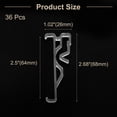 thumbnail image 2 of Unique Bargains 36 Pack 2.5 Inch Clear Valance Clips, Hidden Window Blind Valance Retainer Holder for Horizontal Blind, Style6, 2 of 6