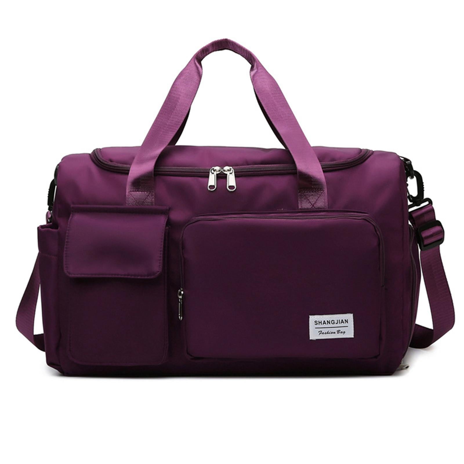 Waterproof Sports Duffel Tote Handbag Wet Pocket Shoulder Bag for Men Women Red